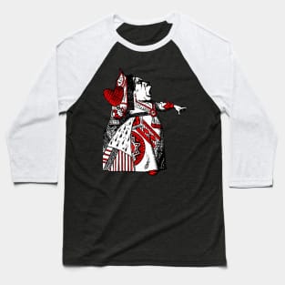 The Queen Of Hearts - Red Baseball T-Shirt